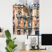Poster L'art de l'aquarelle à Madrid (Bureau à domicile)