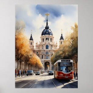Poster L'art de l'aquarelle à Madrid