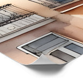 Poster L'art de l'aquarelle à Madrid (Coin)