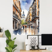 Poster L'art de l'aquarelle à Madrid (Bureau à domicile)