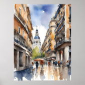 Poster L'art de l'aquarelle à Madrid (Devant)