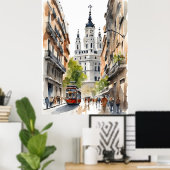 Poster L'art de l'aquarelle à Madrid (Bureau à domicile)