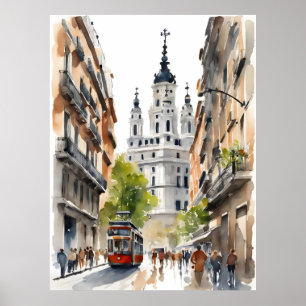 Poster L'art de l'aquarelle à Madrid