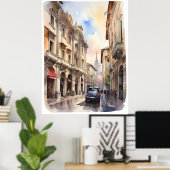 Poster L'art de l'aquarelle à Milan (Bureau à domicile)