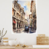 Poster L'art de l'aquarelle à Milan (Cuisine)