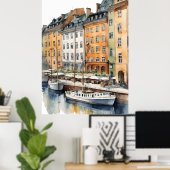 Poster L'art de l'aquarelle de Stockholm (Bureau à domicile)