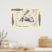 Poster L'art de l'écriture - L'Art d'Ecrire - Diderot 176 (Cuisine)