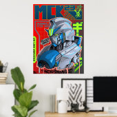 Poster l'art de l'encre inspiré par gundam (Bureau à domicile)