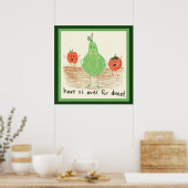 Poster L'art de l'enfant, vert (Cuisine)