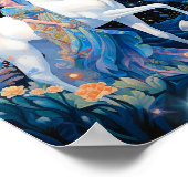 Poster L'art de l'Imaginaire de la dame et du cheval blan (Coin)