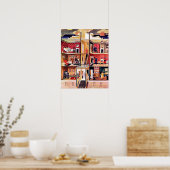 Poster L'art de Ravilious, La Maison d'hôtes (Cuisine)
