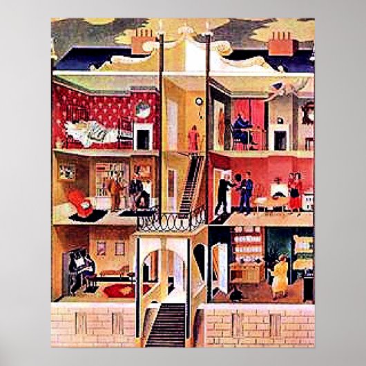 Poster L'art de Ravilious, La Maison d'hôtes (Devant)