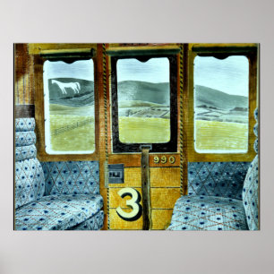 Poster l'art d'Eric Ravilious, Paysage ferroviaire