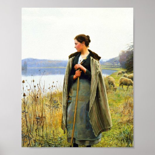 Poster L'art des bergers par Daniel Ridgway Knight (Devant)