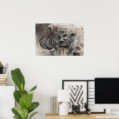 Poster l'art des éléphants (Bureau à domicile)