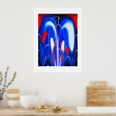 Poster L'art des flammes cosmiques (Cuisine)