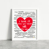 Poster L'art des ressources humaines amusant pour le bure