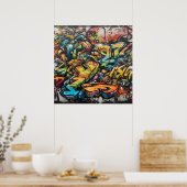 Poster L'art des rues, Graffiti Street Art (Cuisine)