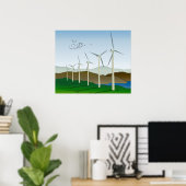 Poster L'art des turbines éoliennes (Bureau à domicile)