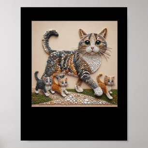 Poster L'Art D'Organiser Des Roches En Forme De Chat S