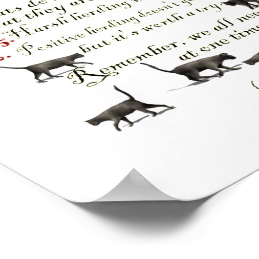 Poster L'art doux de l'élevage de chats (Coin)