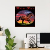 Poster L'art du cheval libre de naissance (Bureau à domicile)