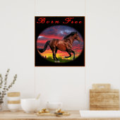Poster L'art du cheval libre de naissance (Cuisine)