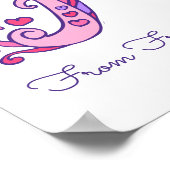 Poster L'art du nom de Francesca avec un cœur gribouillé  (Coin)