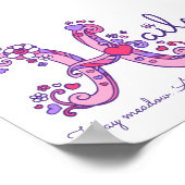 Poster L'art du nom Hailey avec un H initial gribouillé e (Coin)