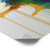 Poster L'art du portrait de loup Abstrait (Coin)