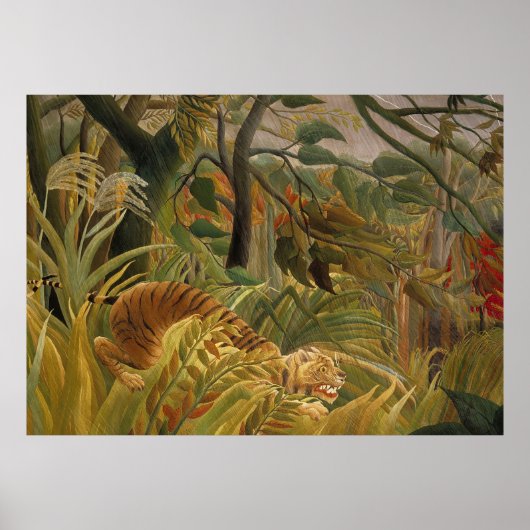 Poster L'art du tigre tropical de la Jungle de Roussequ (Devant)