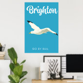 Poster L'art du voyage vintage de Brighton (Bureau à domicile)