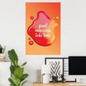Poster L'art élégant des ongles - Manucure prend du temps (Bureau à domicile)