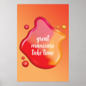 Poster L'art élégant des ongles - Manucure prend du temps (Devant)