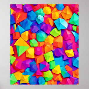 Poster L'art en cristal coloré