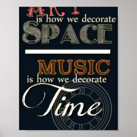 Poster L'art est la façon dont nous décorons l'espace - L (Devant)