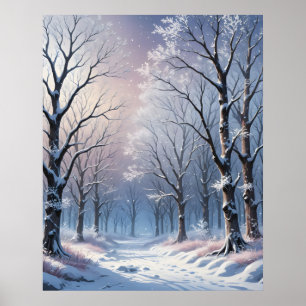 Poster L'art forestier d'hiver serein