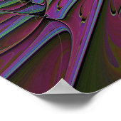 Poster L'Art Fractal Abstrait, Lumineux Et Coloré (Coin)
