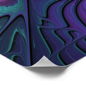 Poster L'art fractal abstrait moderne violet rencontre tu (Coin)