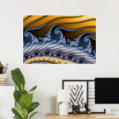 Poster L'art fractal balayé par le vent (Bureau à domicile)