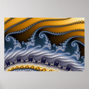 Poster L'art fractal balayé par le vent