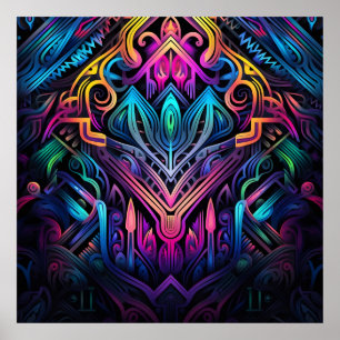 Poster L'art Grafitti chute laisse l'empreinte du lion