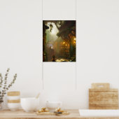 Poster L'art Imaginaire de la librairie magique (Cuisine)