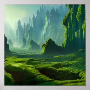 Poster L'art Imaginaire de la vallée d'Emerald