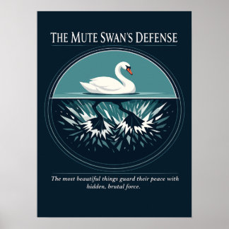 Poster L'art inspirant de la défense du cygne muet