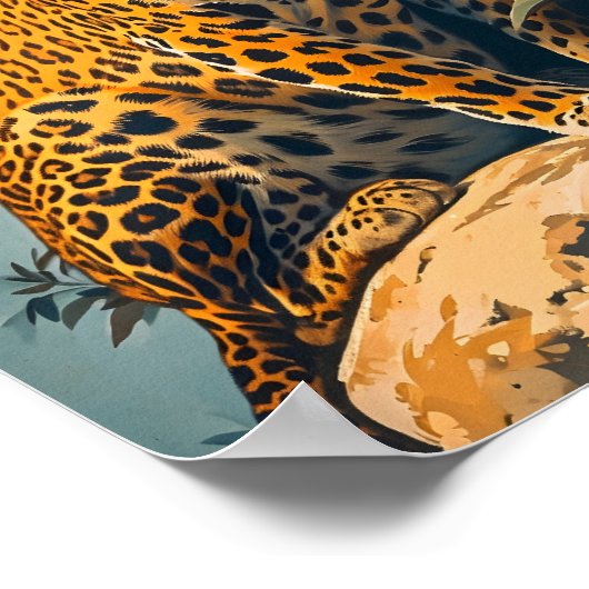 Poster L'art léopard vintage (Coin)