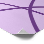Poster L'art linéaire en violet (Coin)