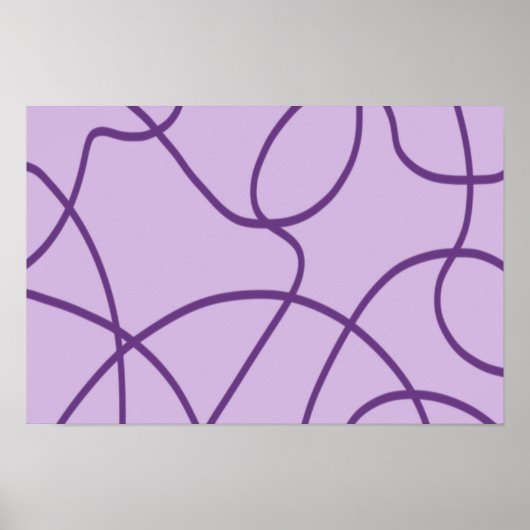 Poster L'art linéaire en violet (Devant)