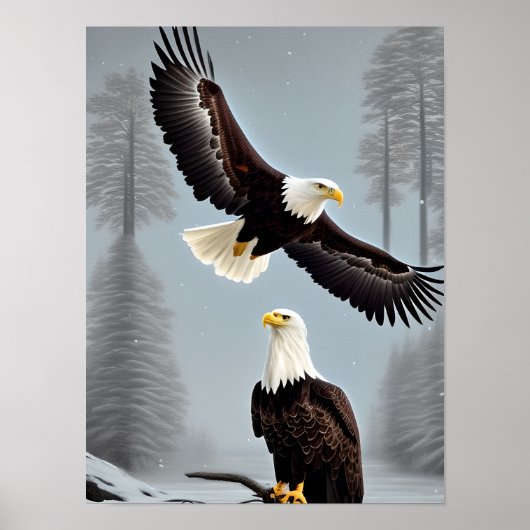 Poster L'Art Majestic Bald Eagle (Devant)