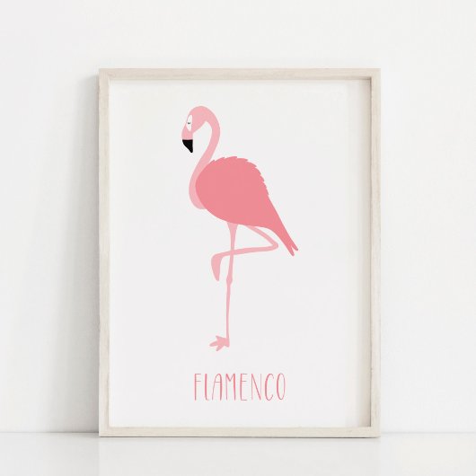 Poster L'art moderne du flamant rose